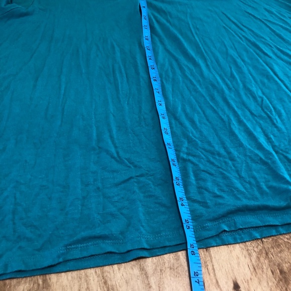 J Jill Wearever Collection 3/4 Sleeve Stretch Blue Pleat V-Neck Womens XL Petite - Picture 7 of 8